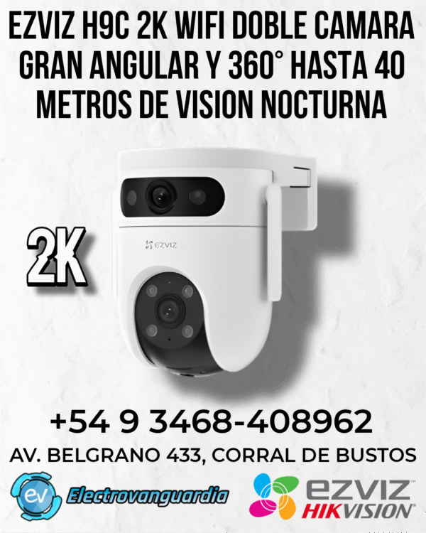 Camara Ezviz H9C 3MP + 3MP Doble Camara / Fija + 360°
