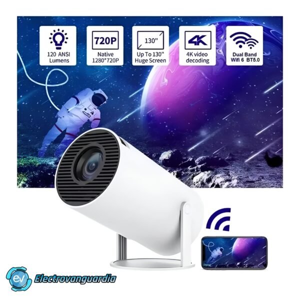 Proyector HY 300 con Android 13.1 / Netflix – Magis TV – YouTube – Disney+ – Radio – Clima – Diario - Musica - Image 5