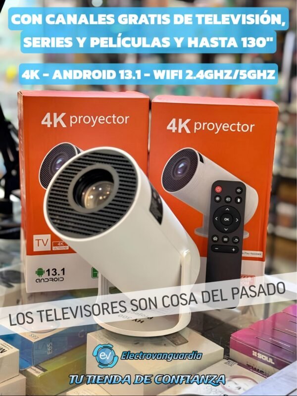 Proyector HY 300 con Android 13.1 / Netflix – Magis TV – YouTube – Disney+ – Radio – Clima – Diario - Musica - Image 3