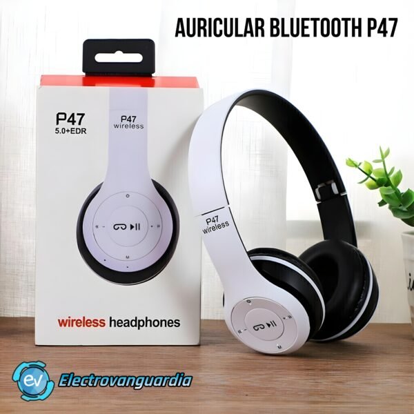 Auriculares Bluetooth P47: Diseño Cómodo y Sonido Potente