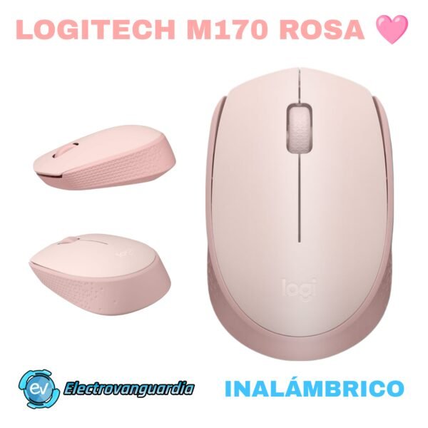 Mouse Inalámbrico Logitech M170 Rosa