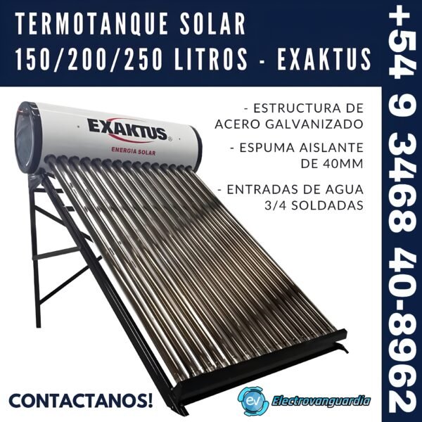 Termotanque Solar Exaktus EX-15 180L