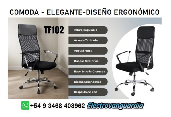 Silla de Oficina TF102 – Comodidad y Elegancia - Image 2