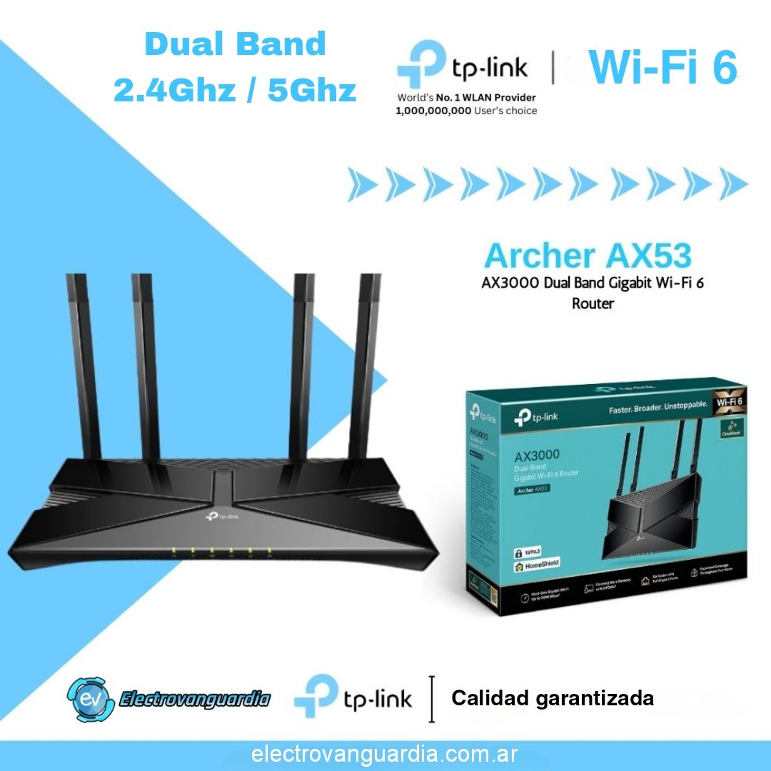 Router TP-Link AX53 AX3000 Dual Band Wi-Fi 6