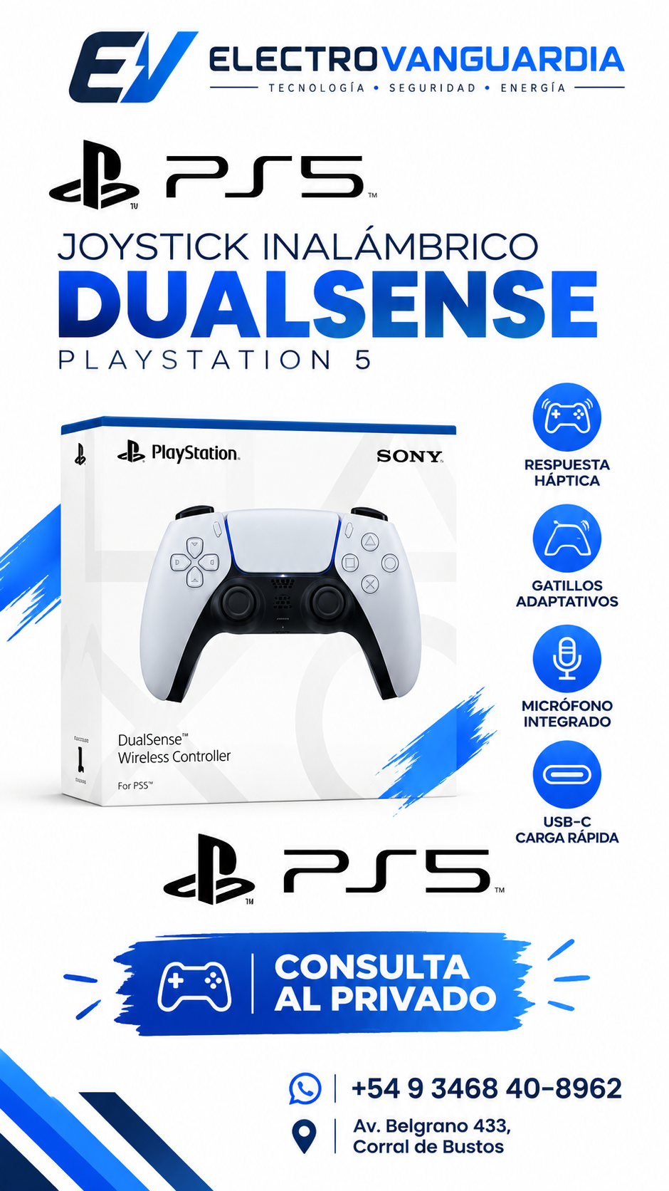 Joystick DualSense Sony Original para PlayStation 5 - Imagen 2