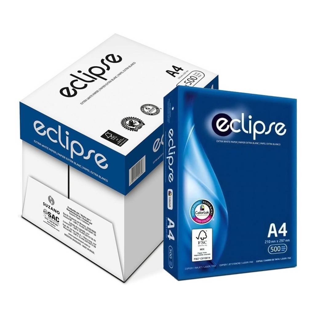 Caja de 10 Resmas de Hojas Eclipse A4 Blancas