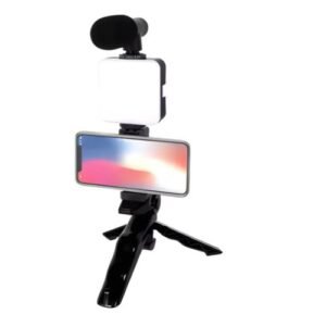Kit Streaming Video y micrófono trípode Led Iluminador para celular
