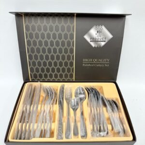 Set de utensilios negros de lujo