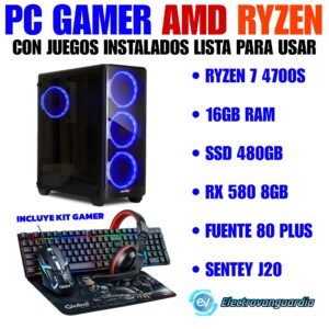 PC Gamer AMD Ryzen 7 16GB RX 580 8GB