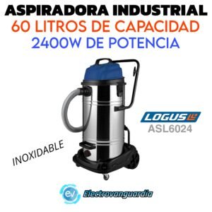Aspiradora Industrial Logus 60L 2400W Líquido/polvo Inoxidable