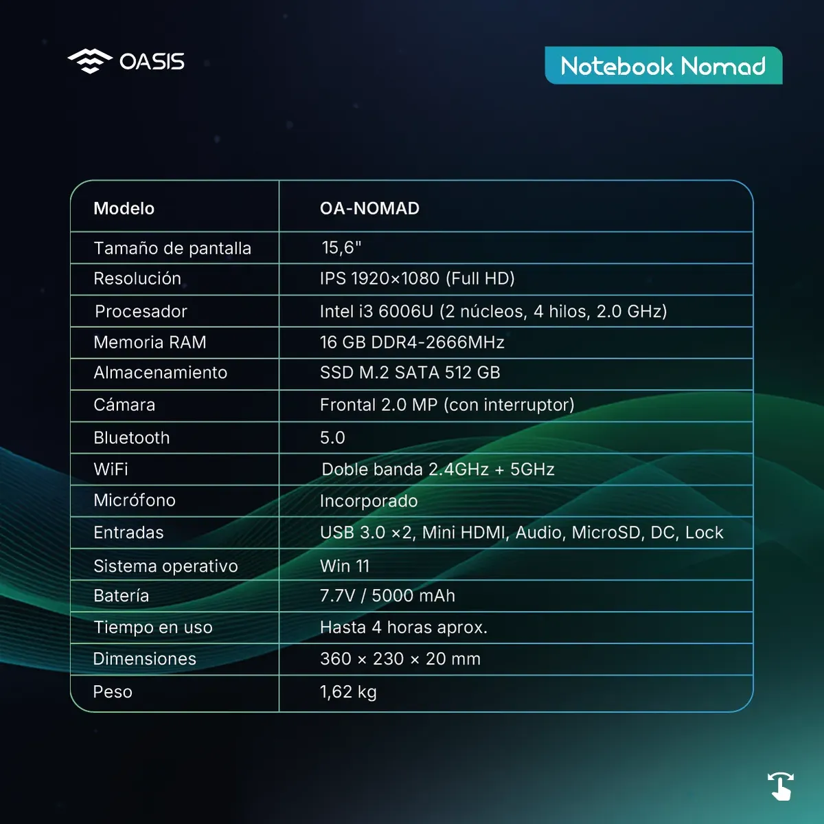 Notebook Oasis Intel i3 6006U 16GB + 512GB - Image 6