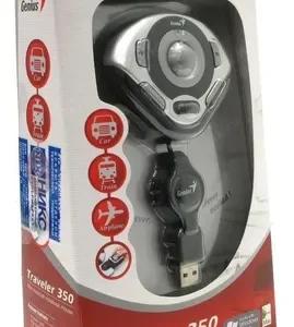 Mouse Mini Trackball Genius Traveler 350 Ruedita Notebook Negro