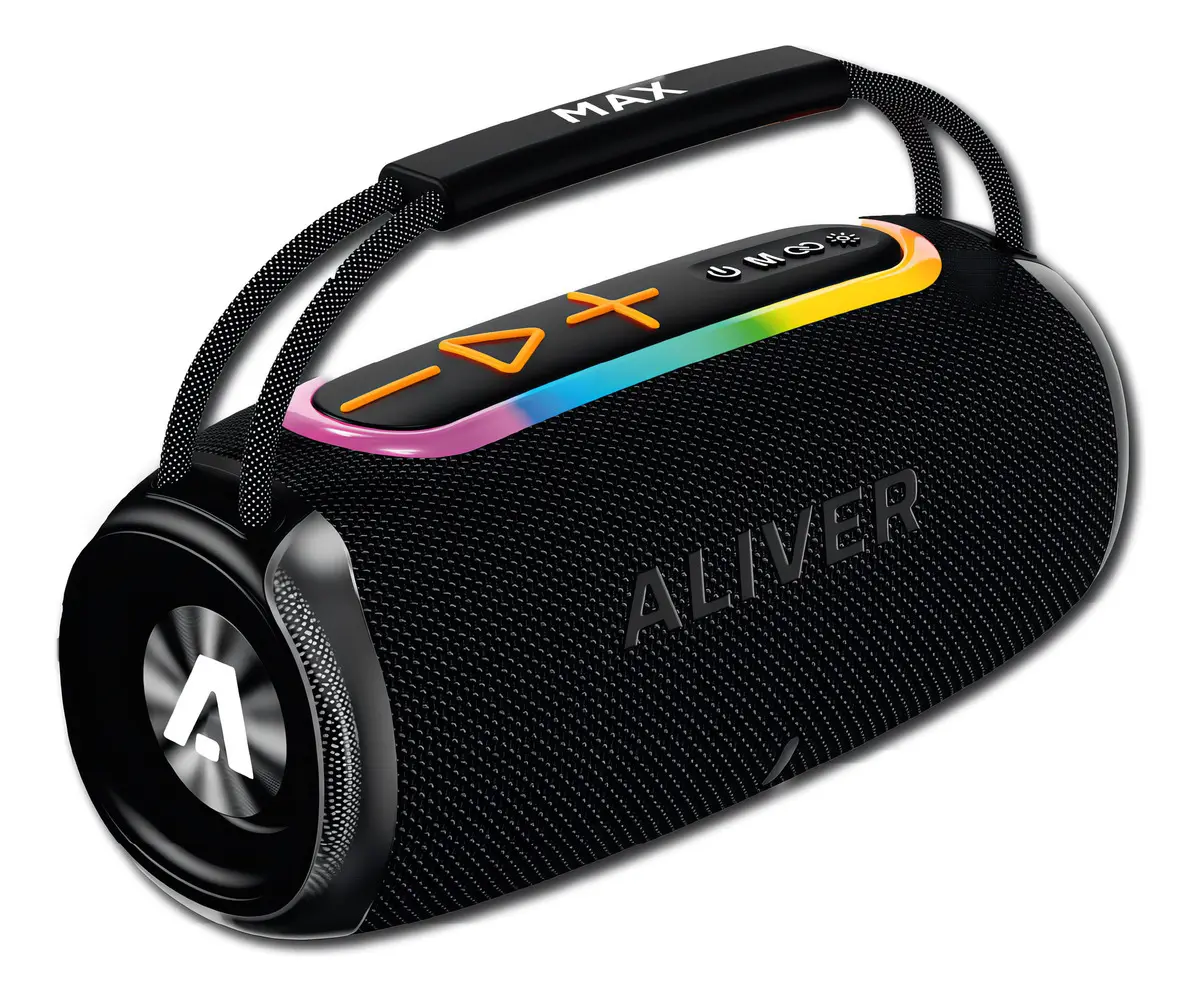 Parlante Bluetooth Aliver Hero Max Portátil 25W Verde Camo IPX5 Luz RGB