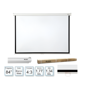 Pantalla Para Proyector Retráctil Loch 84"